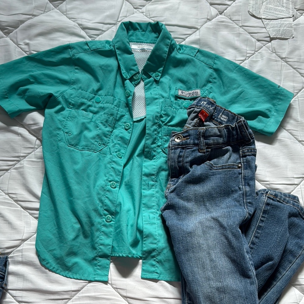Green Button Down Shirt Casual Style